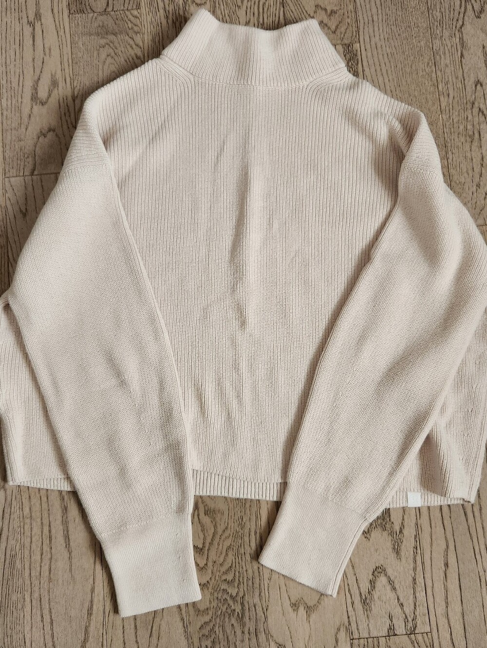 Lululemon Merino Wool Blend Ribbed turtleneck sweater size 8 white opal - Picture 4 of 8